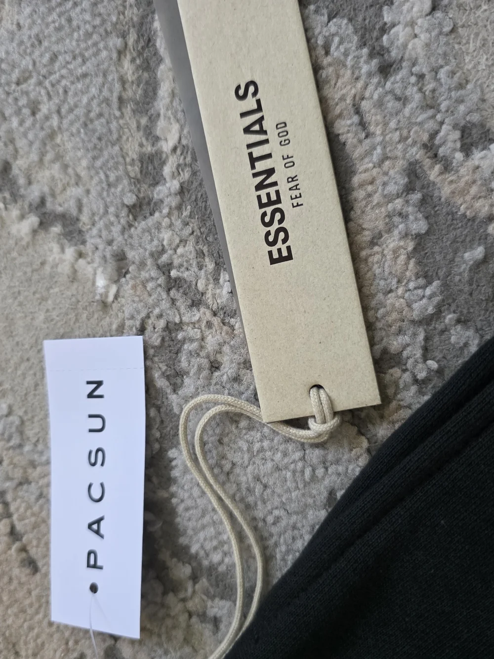 Fear of God ESSENTIALS Black Logo Sweat Shorts